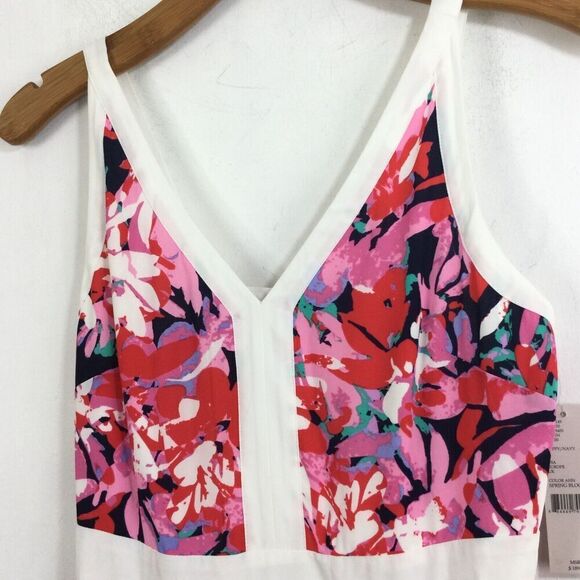 Katherine Kelly Quinn Floral Sleeveless V-Neck Pleated Dress Spring Blooms 4 NWT - Picture 2 of 13